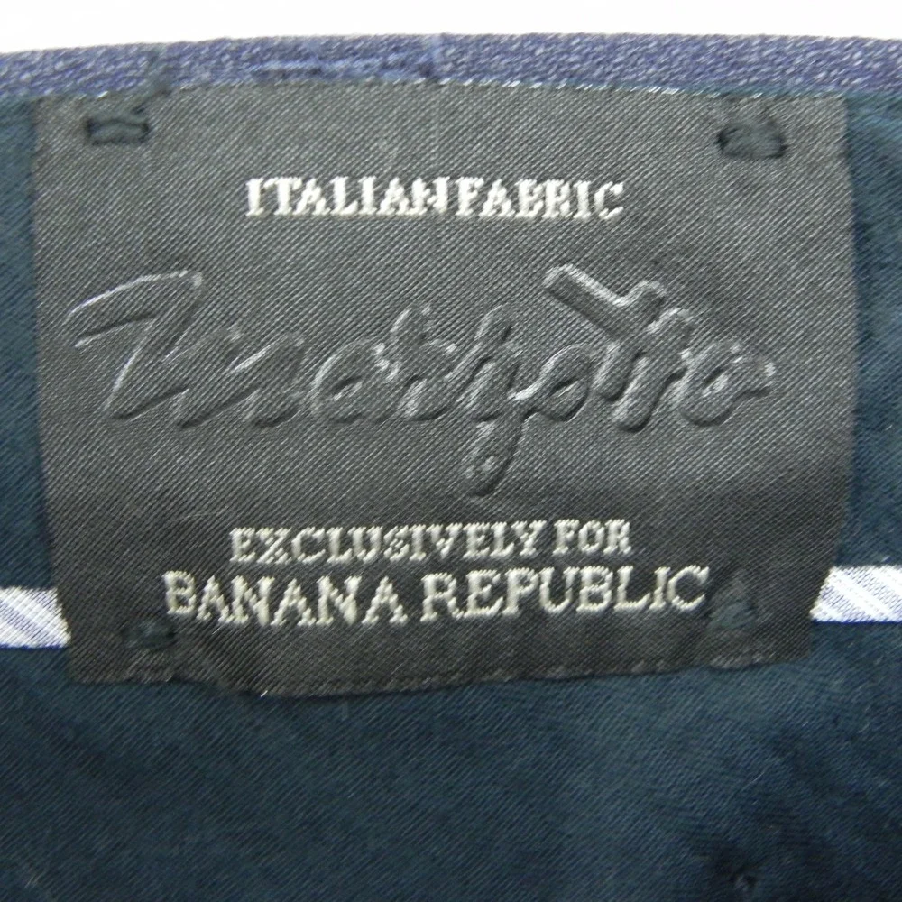 Banana Republic Pants Mens 36x30 Modern Slim Fit Wool Dress Suit Flat Front Blue
